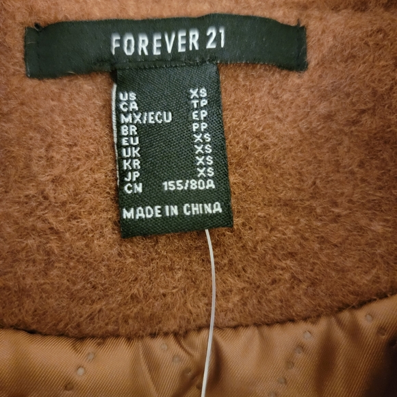 NWT Brown Tan bomber jacket XS Forever 21 - Picture 5 of 7